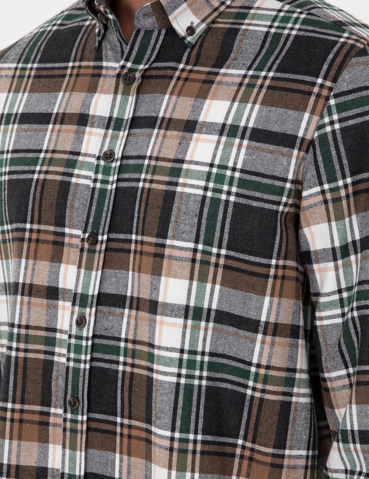 Kahverengi Comfort Fit Oduncu Gömlek - 50292889016