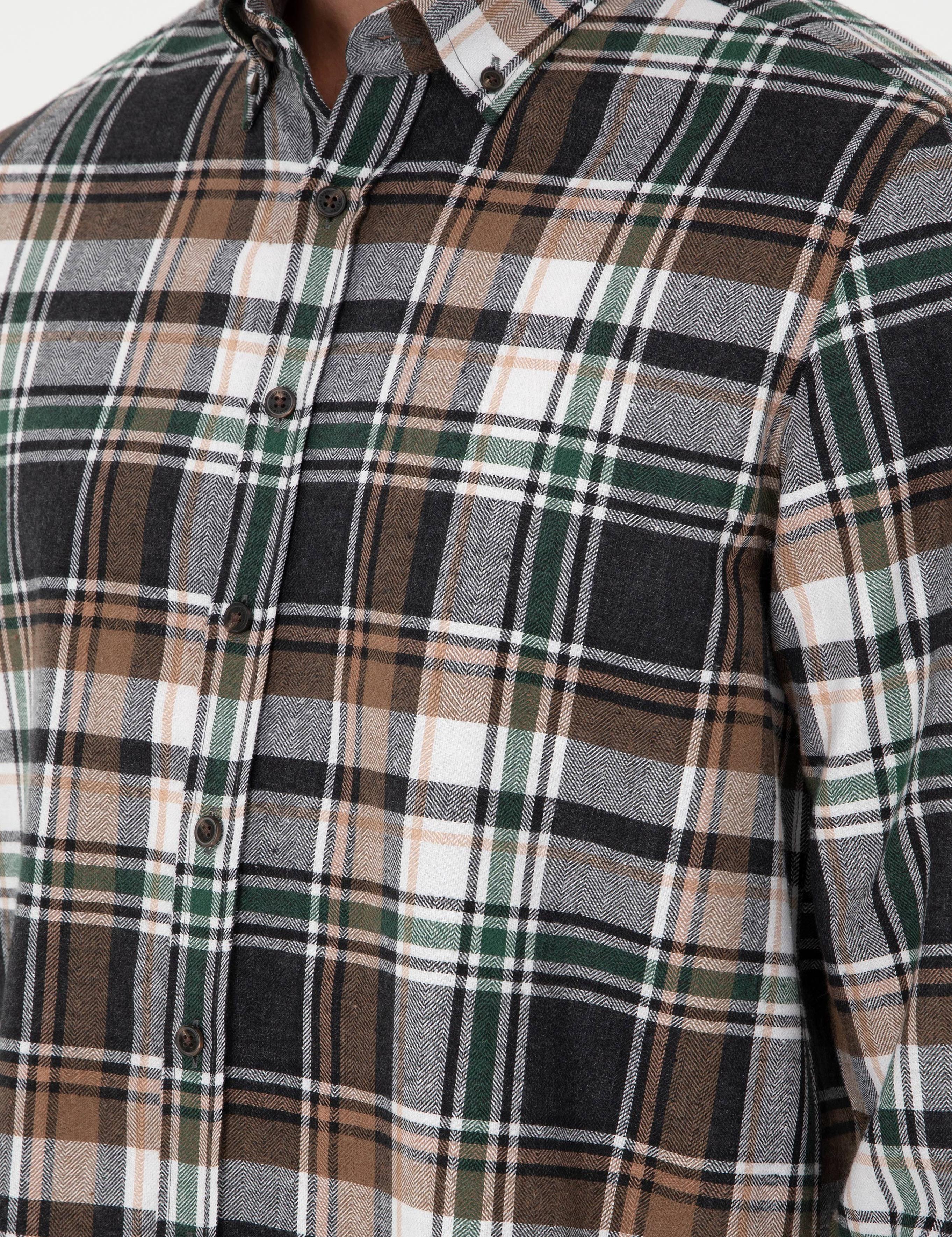 Kahverengi Comfort Fit Oduncu Gömlek