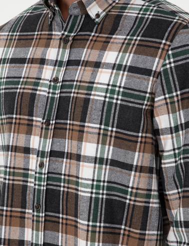 Kahverengi Comfort Fit Oduncu Gömlek