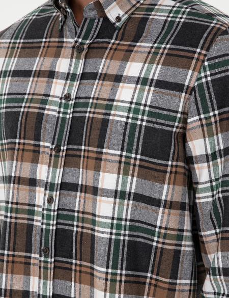 Kahverengi Comfort Fit Oduncu Gömlek - 50292889016