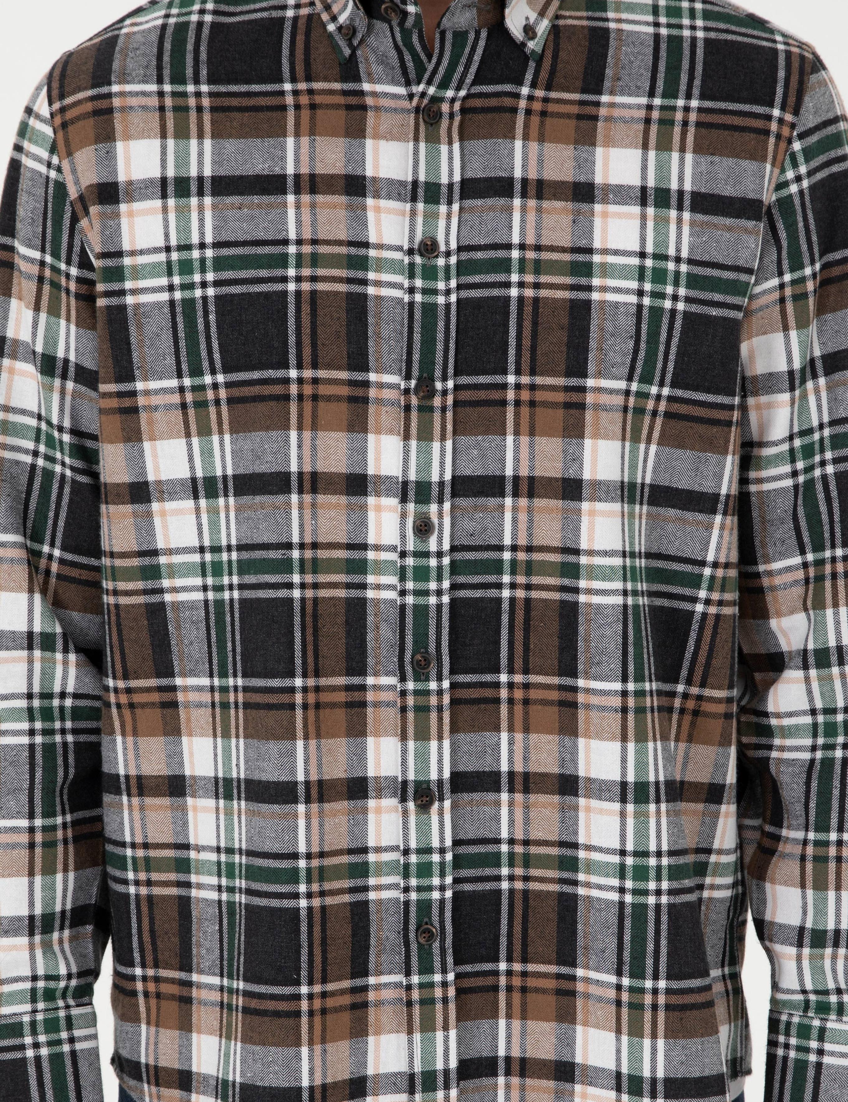 Kahverengi Comfort Fit Oduncu Gömlek