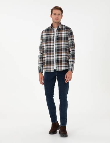 Kahverengi Comfort Fit Oduncu Gömlek