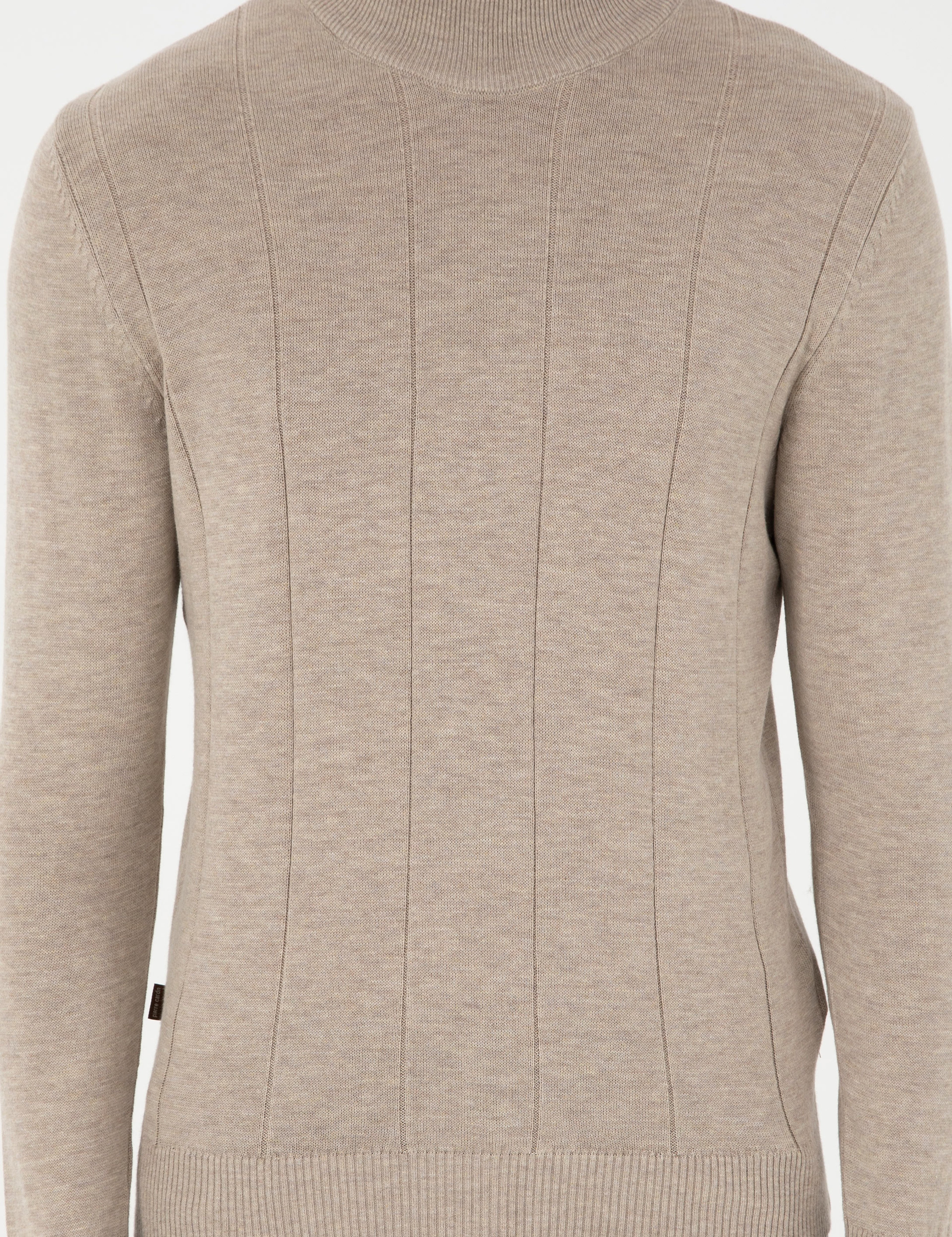 Kum Melanj Slim Fit Yarım Balıkçı Yaka Triko Kazak - Image 6