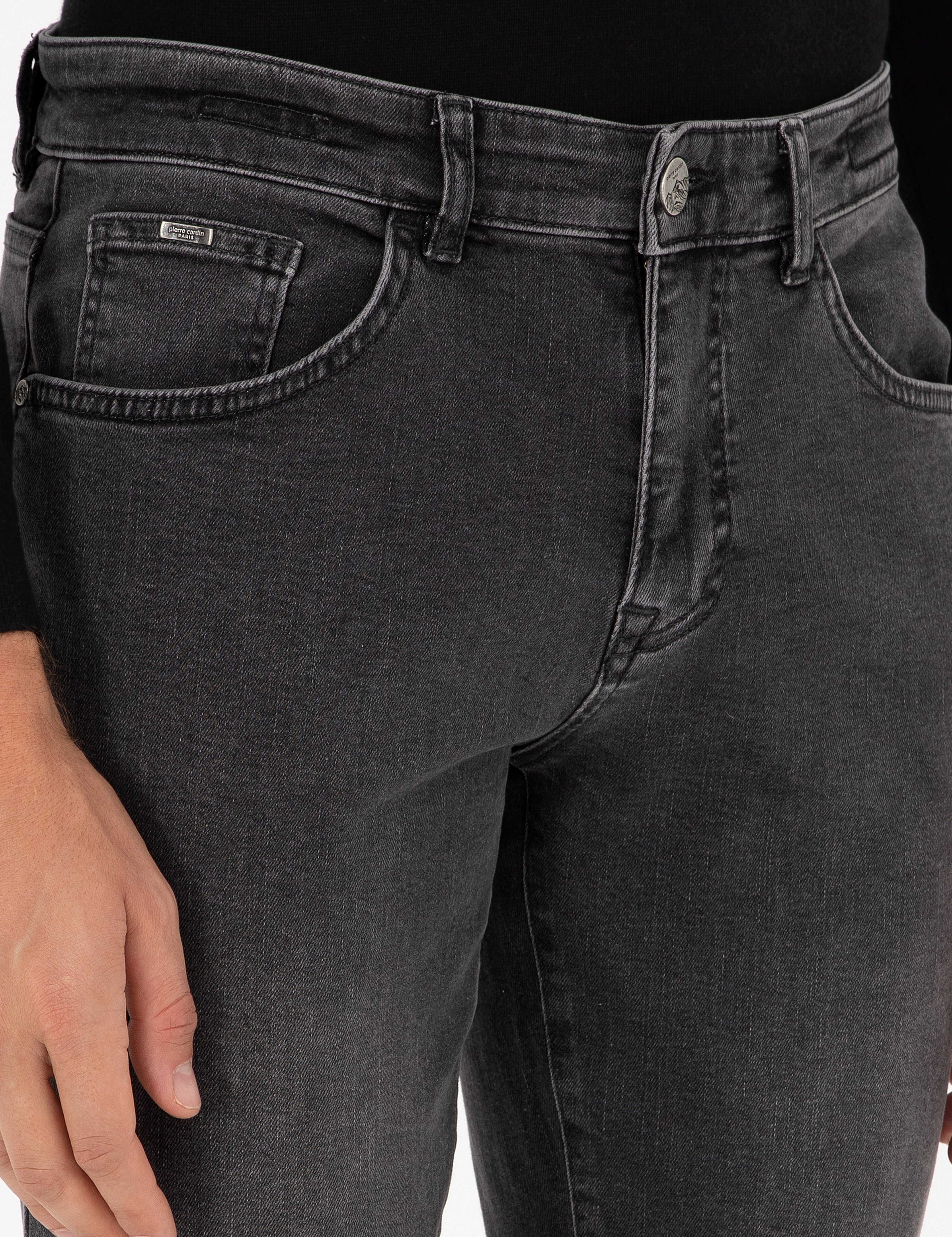 Antrasit Straight Fit Jean Pantolon