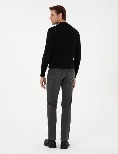 Antrasit Straight Fit Jean Pantolon
