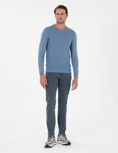 Gri Slim Fit Jean Pantolon