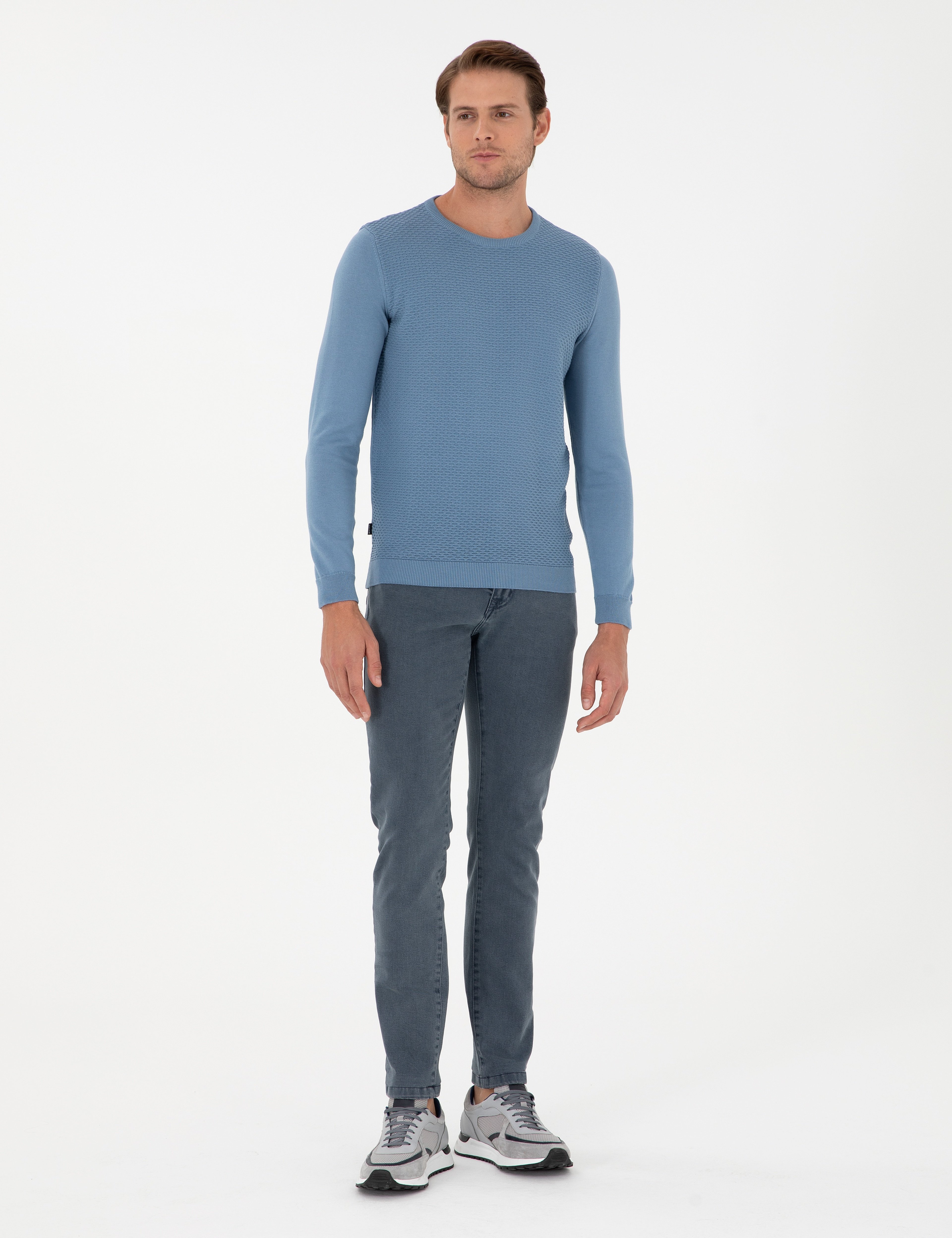 Gri Slim Fit Jean Pantolon