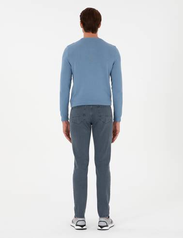 Gri Slim Fit Jean Pantolon