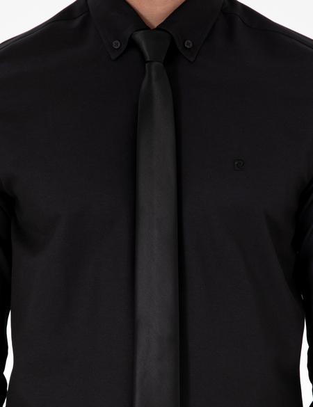 Siyah Slim Fit Uzun Kollu Gömlek - 50297998008