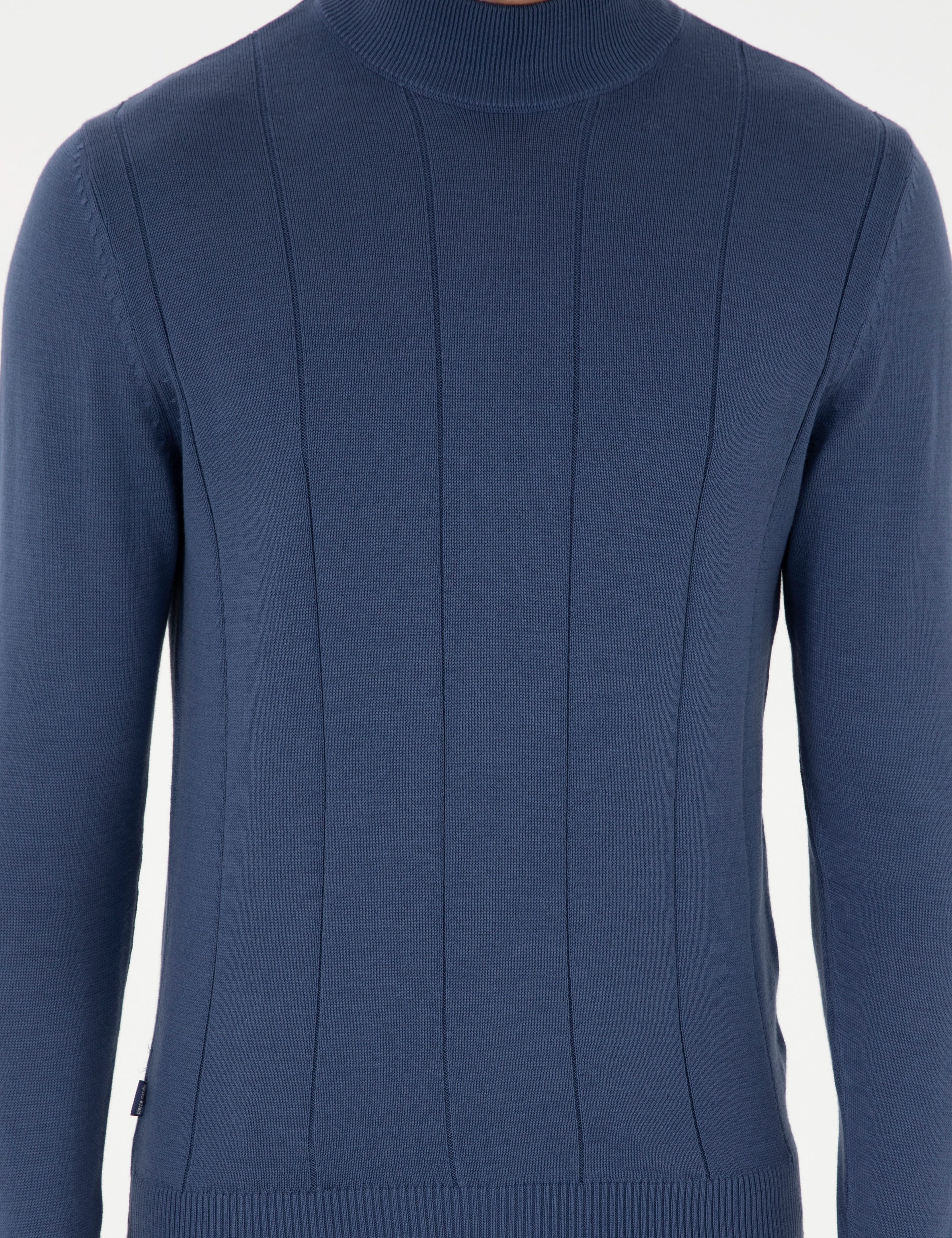 İndigo Slim Fit Yarım Balıkçı Yaka Triko Kazak - Image 6