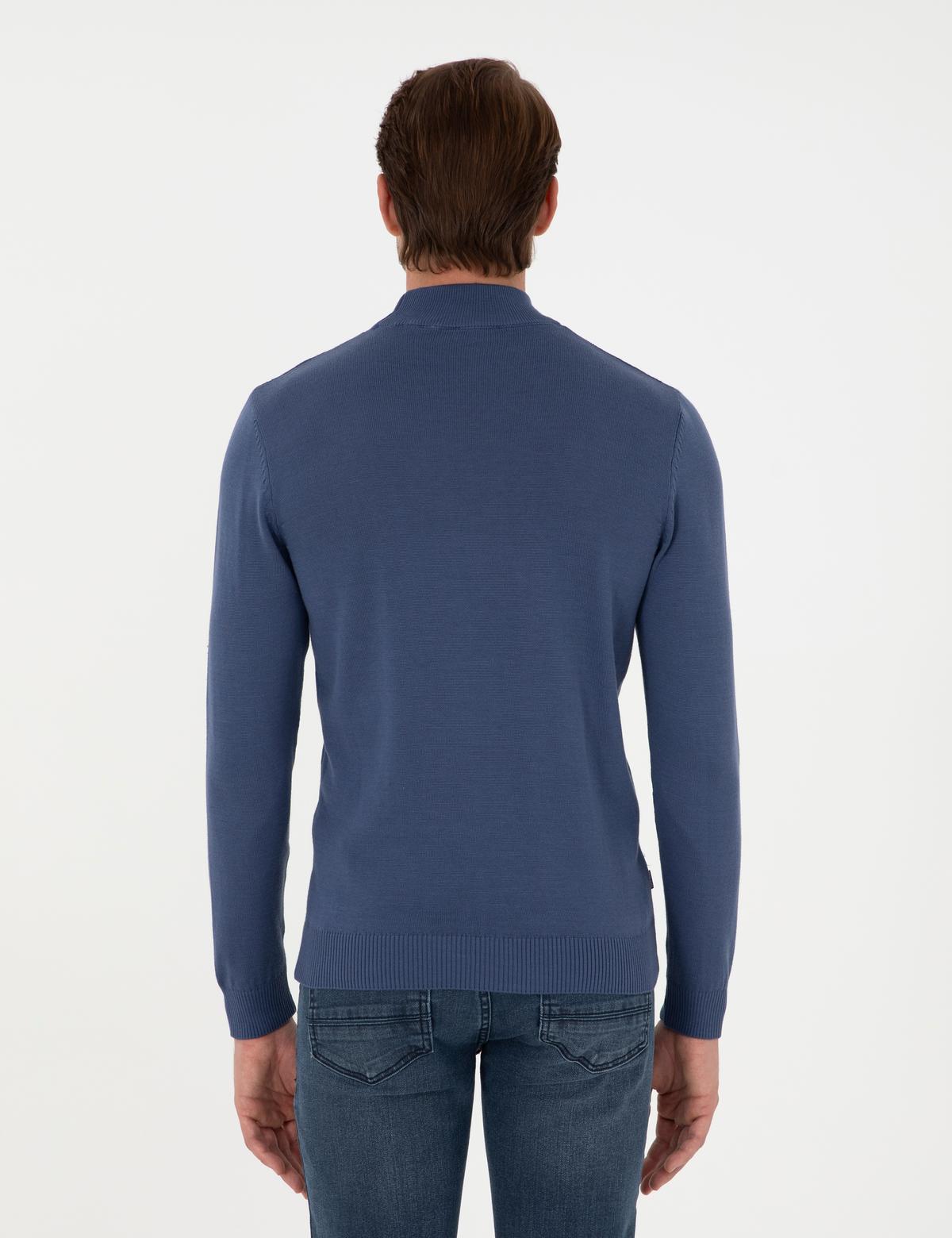 İndigo Slim Fit Yarım Balıkçı Yaka Triko Kazak - 50300460009