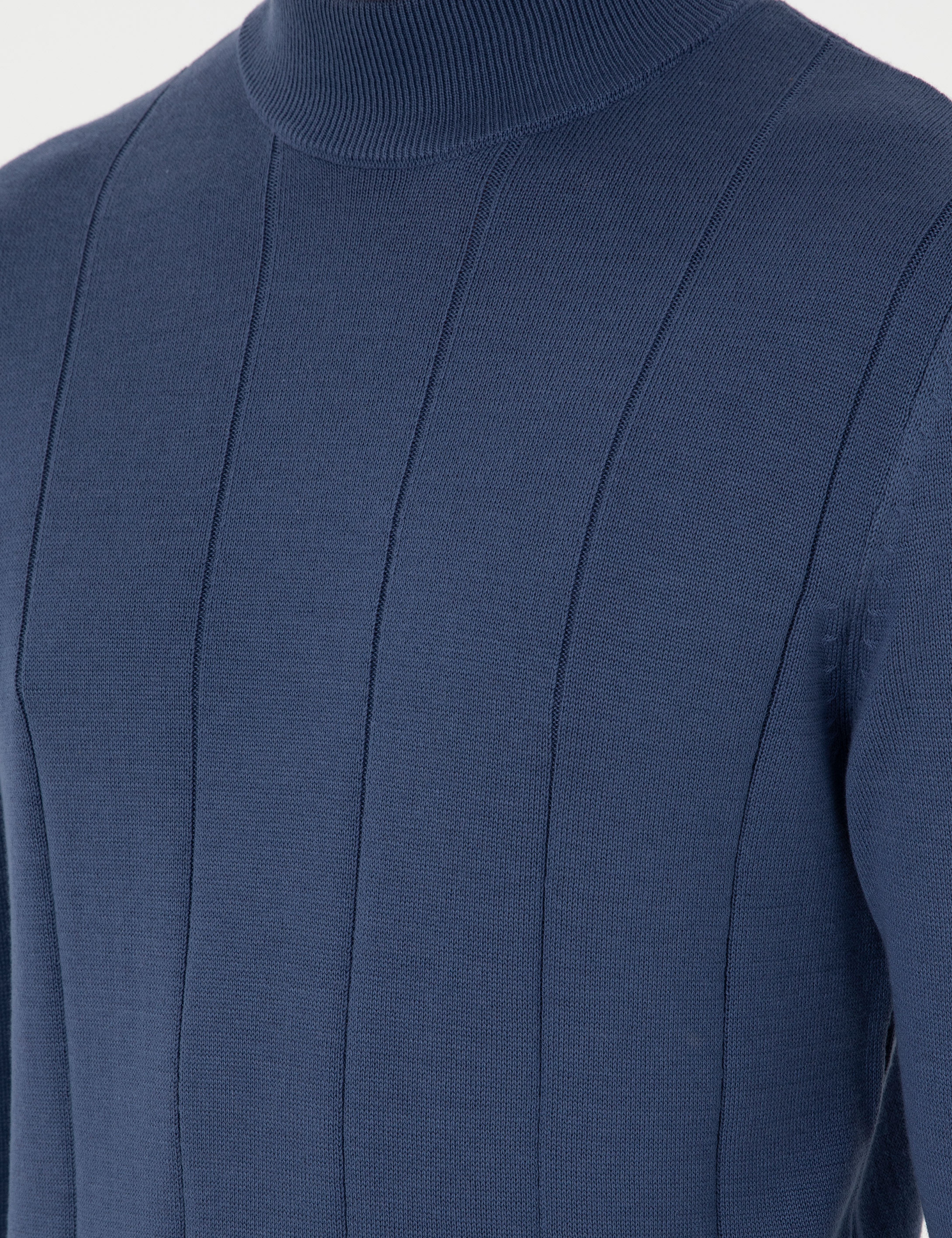 İndigo Slim Fit Yarım Balıkçı Yaka Triko Kazak - Image 7