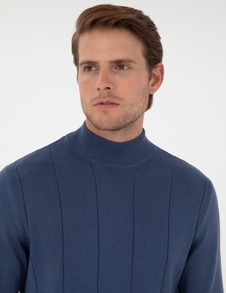 İndigo Slim Fit Yarım Balıkçı Yaka Triko Kazak - 50300460009