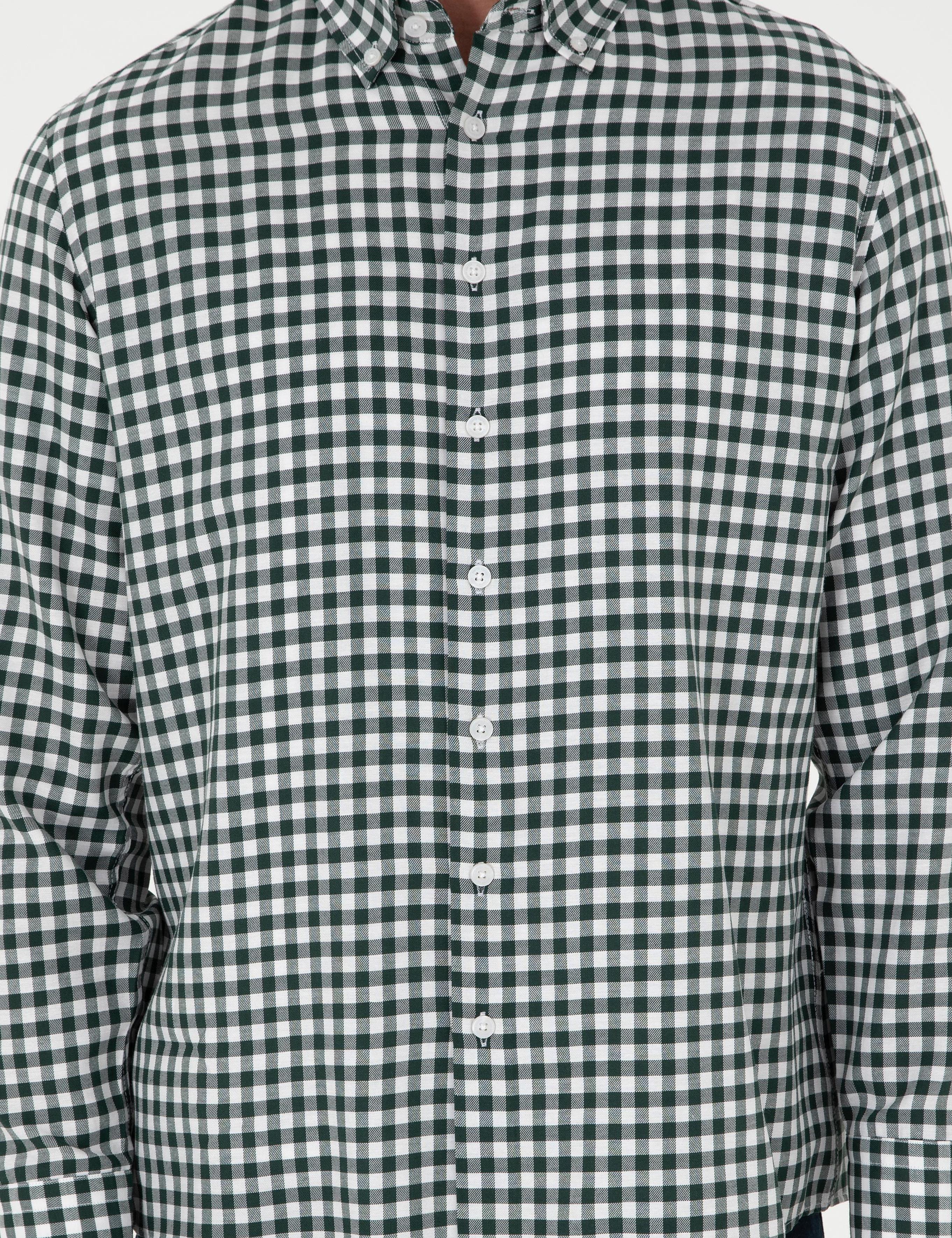 Haki Regular Fit Uzun Kollu Gömlek