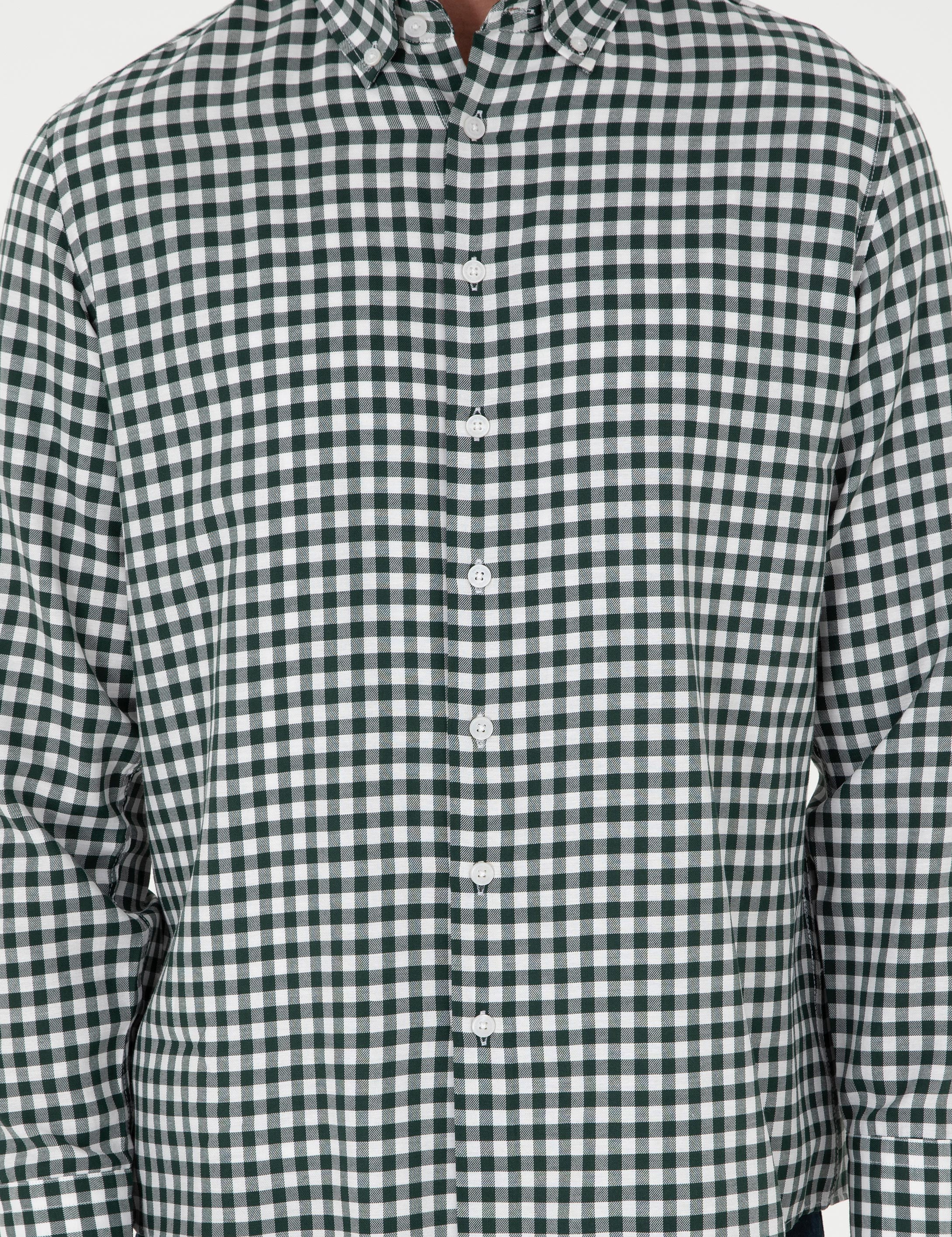 Haki Regular Fit Uzun Kollu Gömlek - Image 6