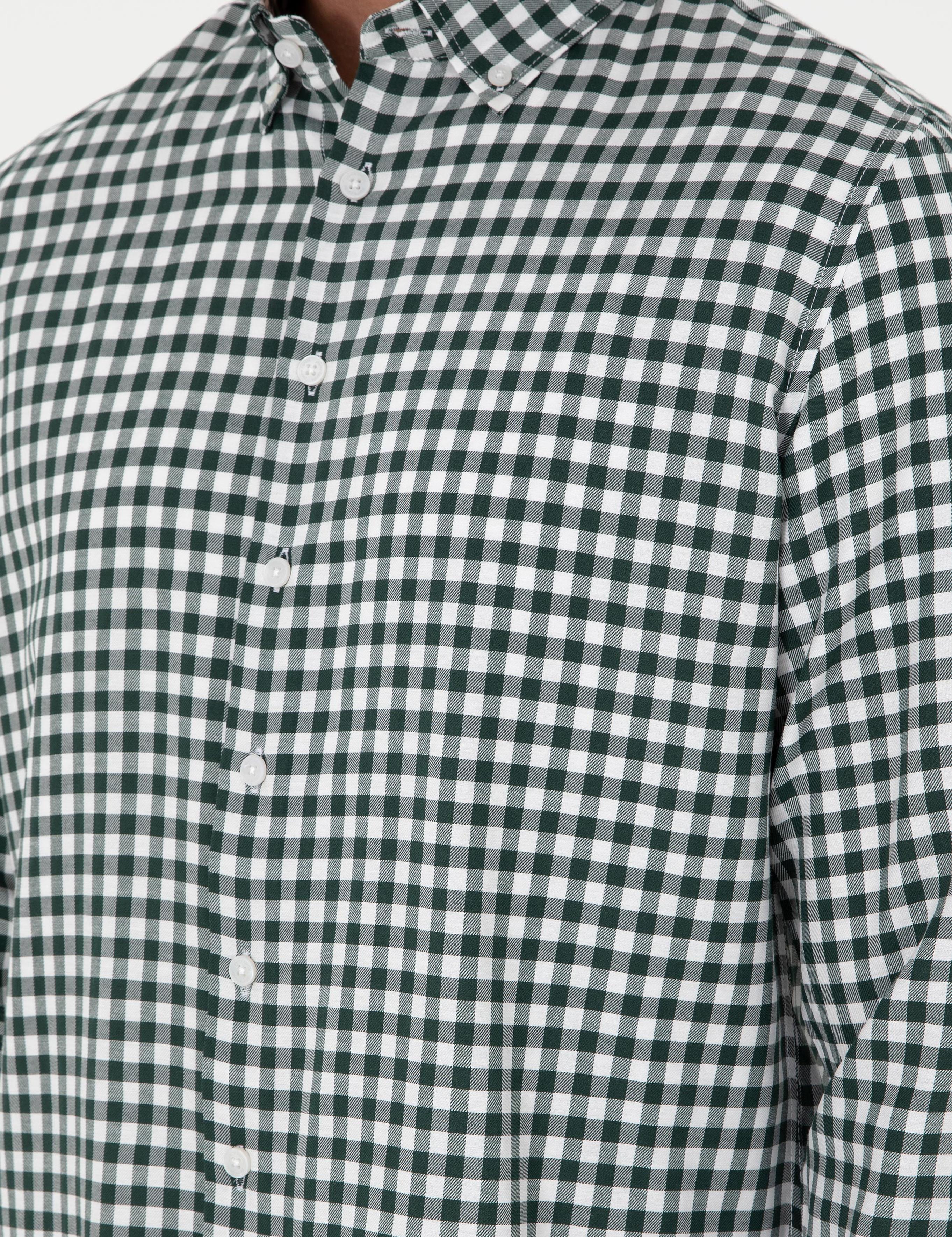 Haki Regular Fit Uzun Kollu Gömlek