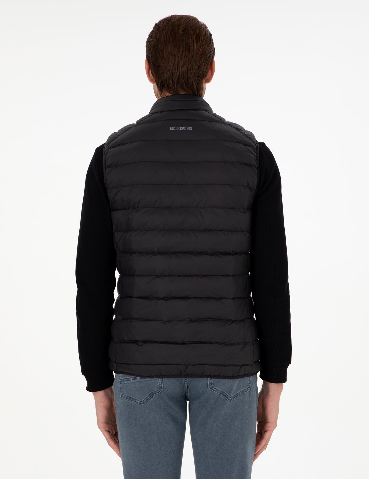 Siyah Cropped Slim Yelek - 50292913013