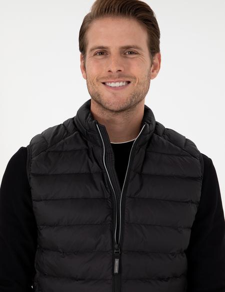 Siyah Cropped Slim Yelek - 50292913013