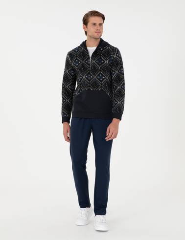 Lacivert Regular Fit Sweatshirt
