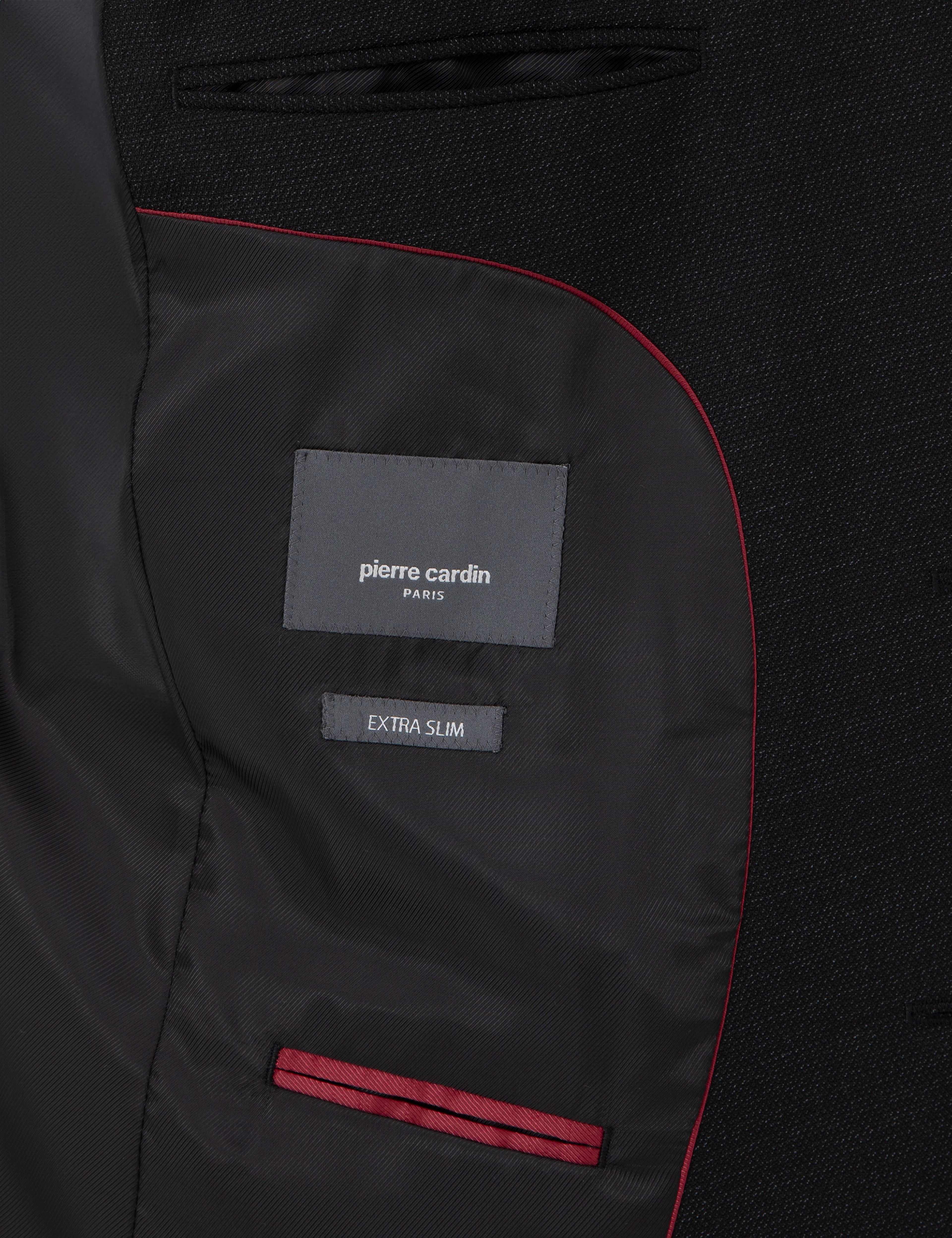 Siyah Extra Slim Fit Yünlü Takım Elbise - Image 6