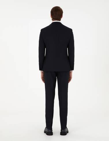Lacivert Ex. Slim Fit Yünlü Takım Elbise