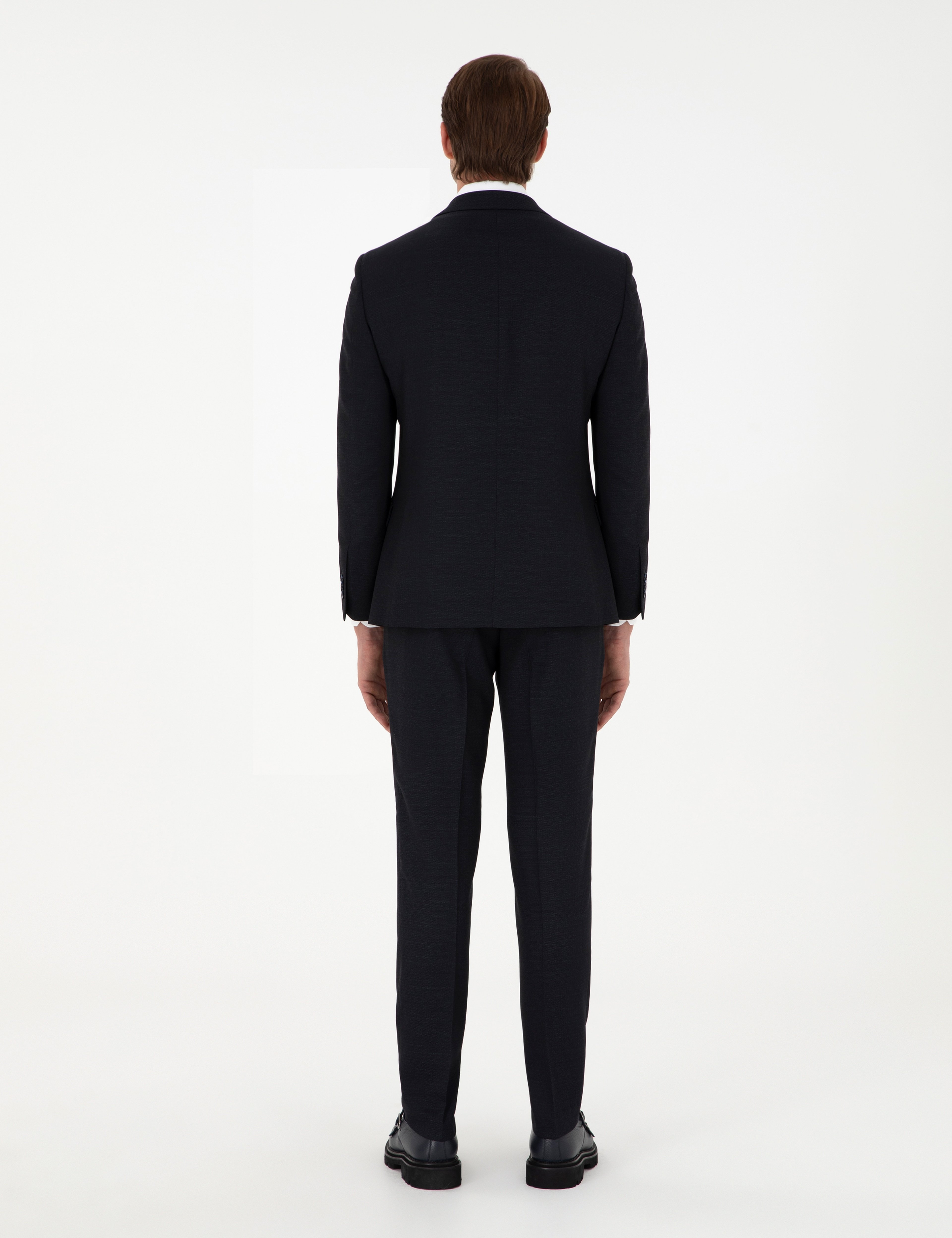 Lacivert Extra Slim Fit Yünlü Takım Elbise