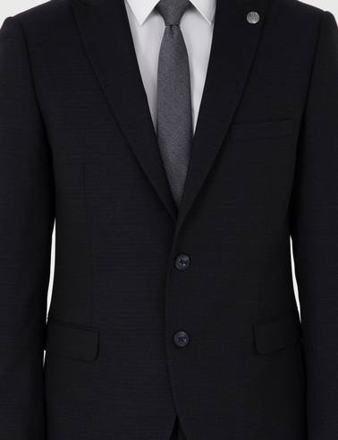 Lacivert Ex. Slim Fit Yünlü Takım Elbise