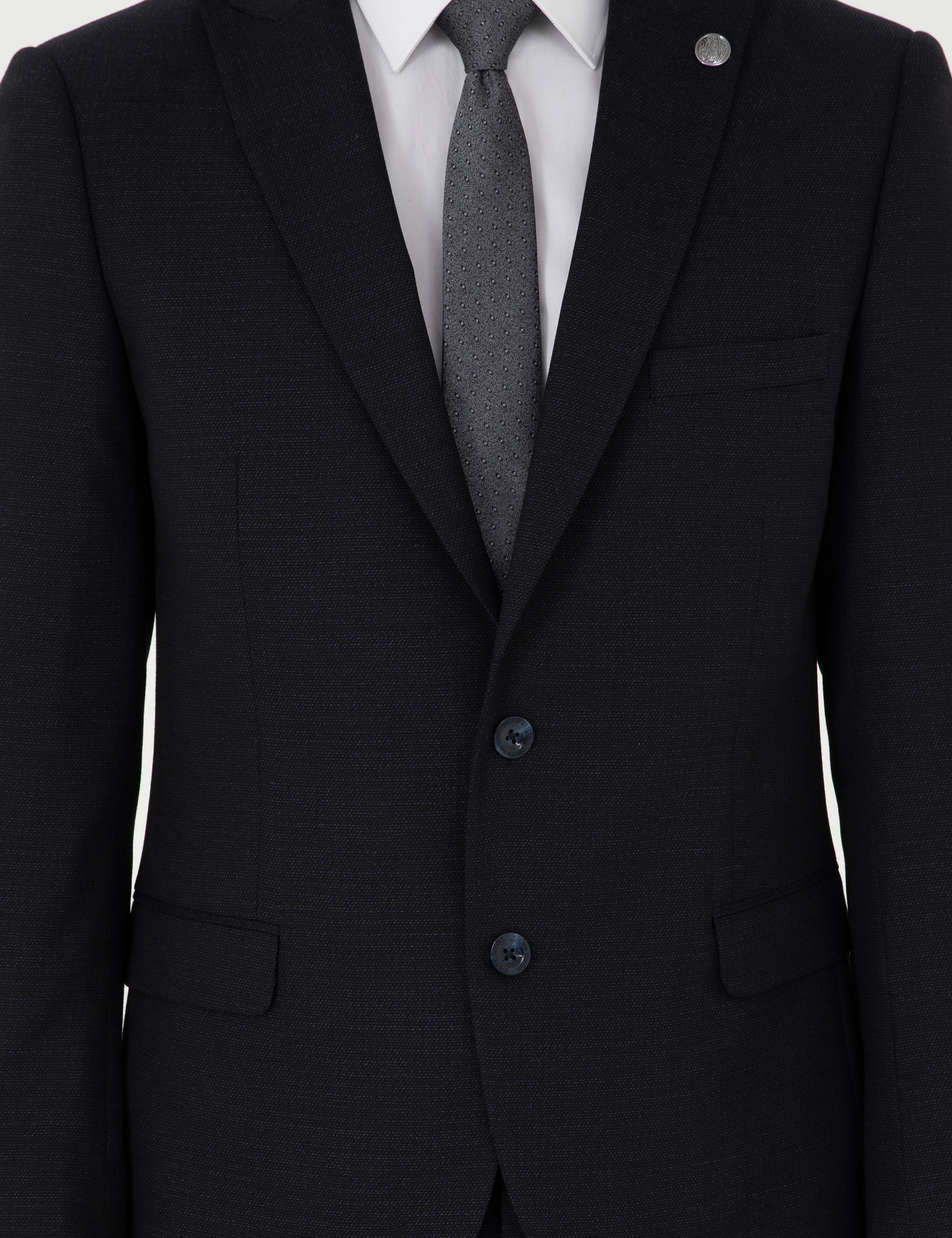 Lacivert Extra Slim Fit Yünlü Takım Elbise - Image 7