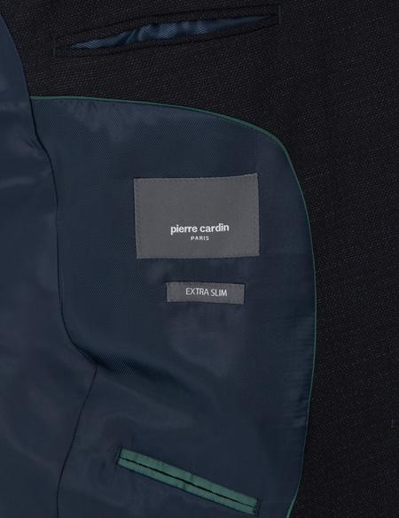 Lacivert Ex. Slim Fit Yünlü Takım Elbise - 50291976044