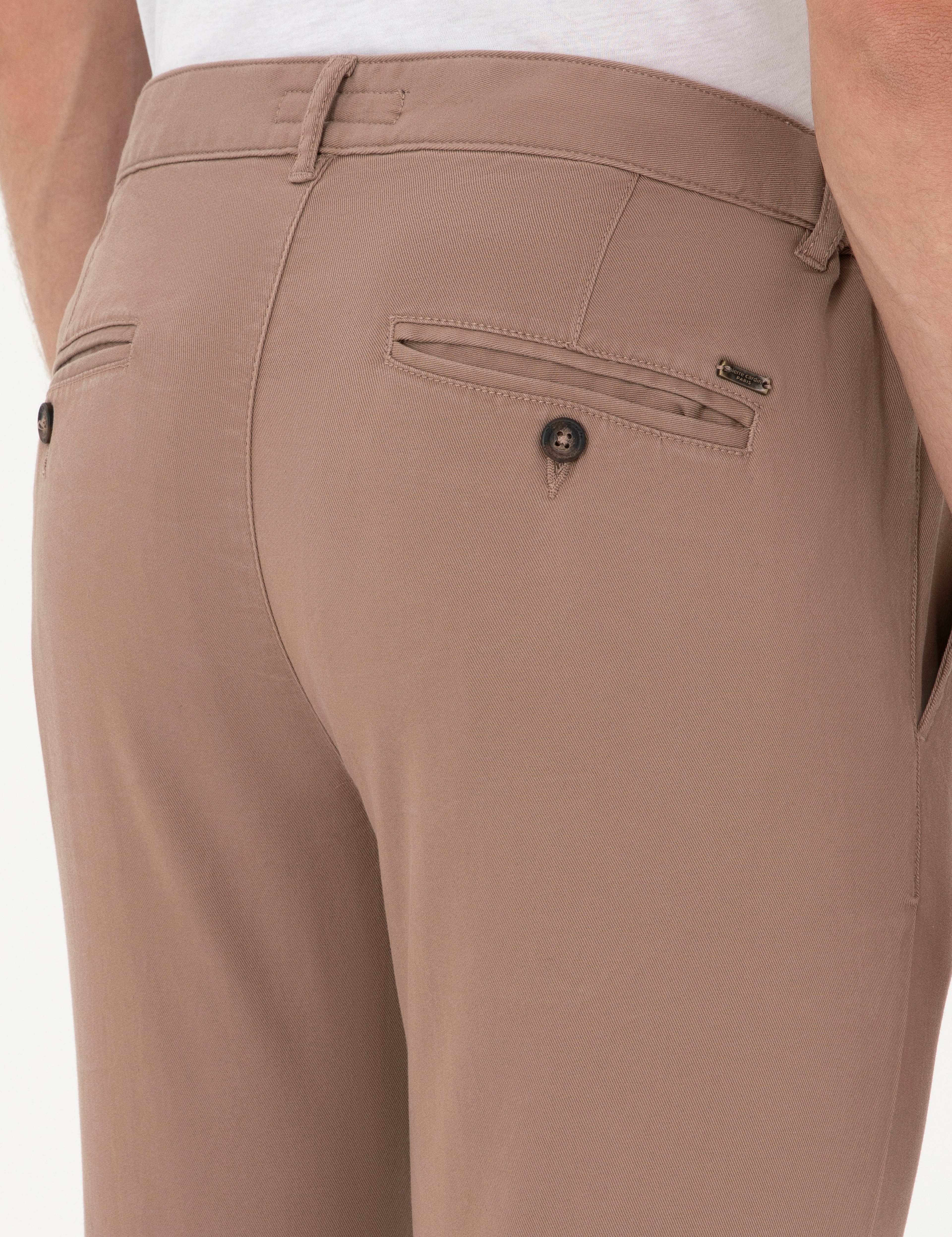 Vizon Slim Fit Beli Lastikli Bağcıklı Kanvas Pantolon - Image 6