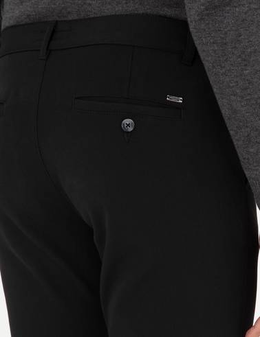 Siyah Slim Fit Jogger Kanvas Pantolon