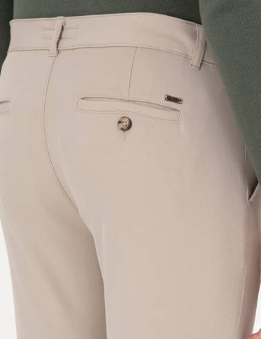 Bej Slim Fit Jogger Kanvas Pantolon