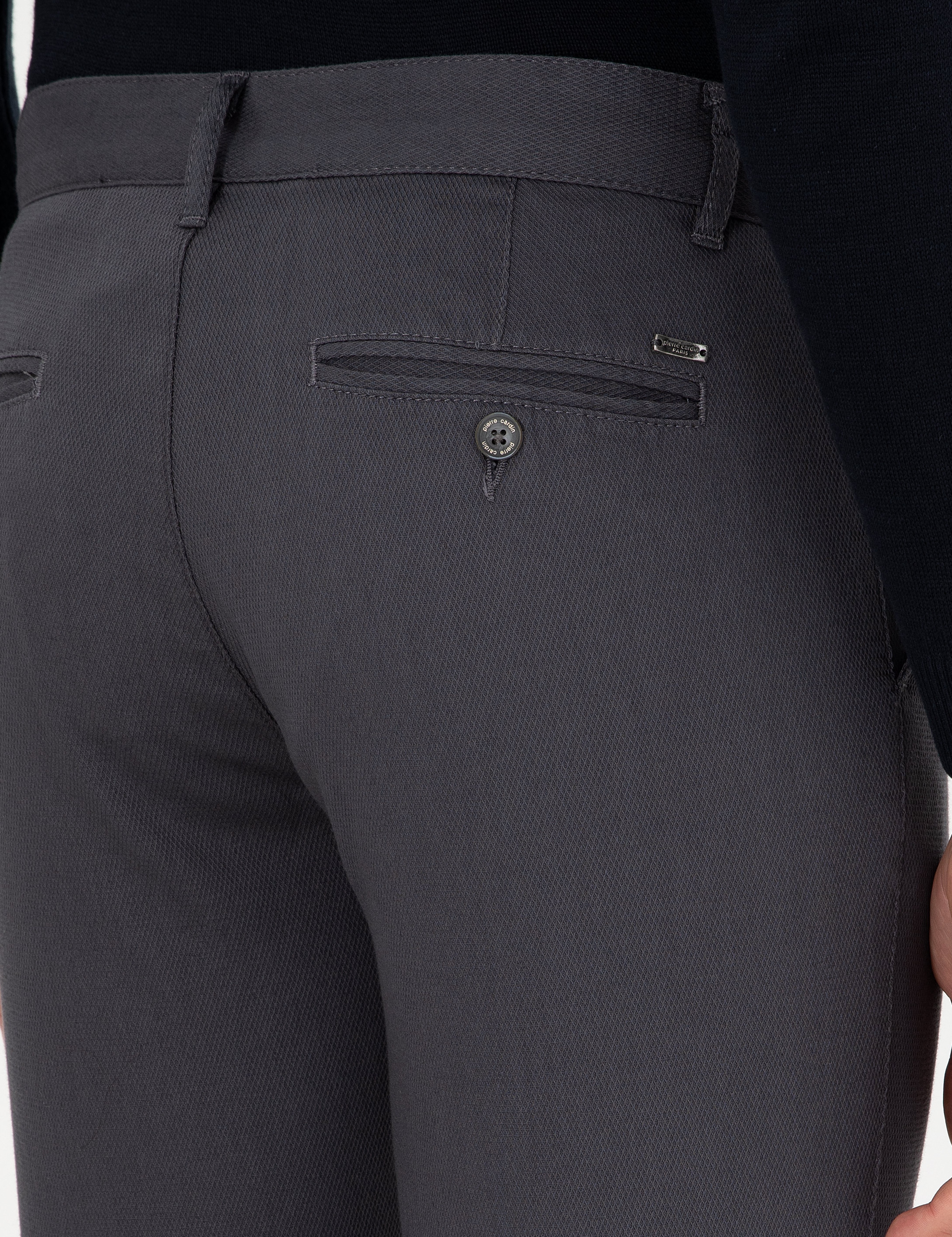 Antrasit Slim Fit Kanvas Pantolon - Image 6