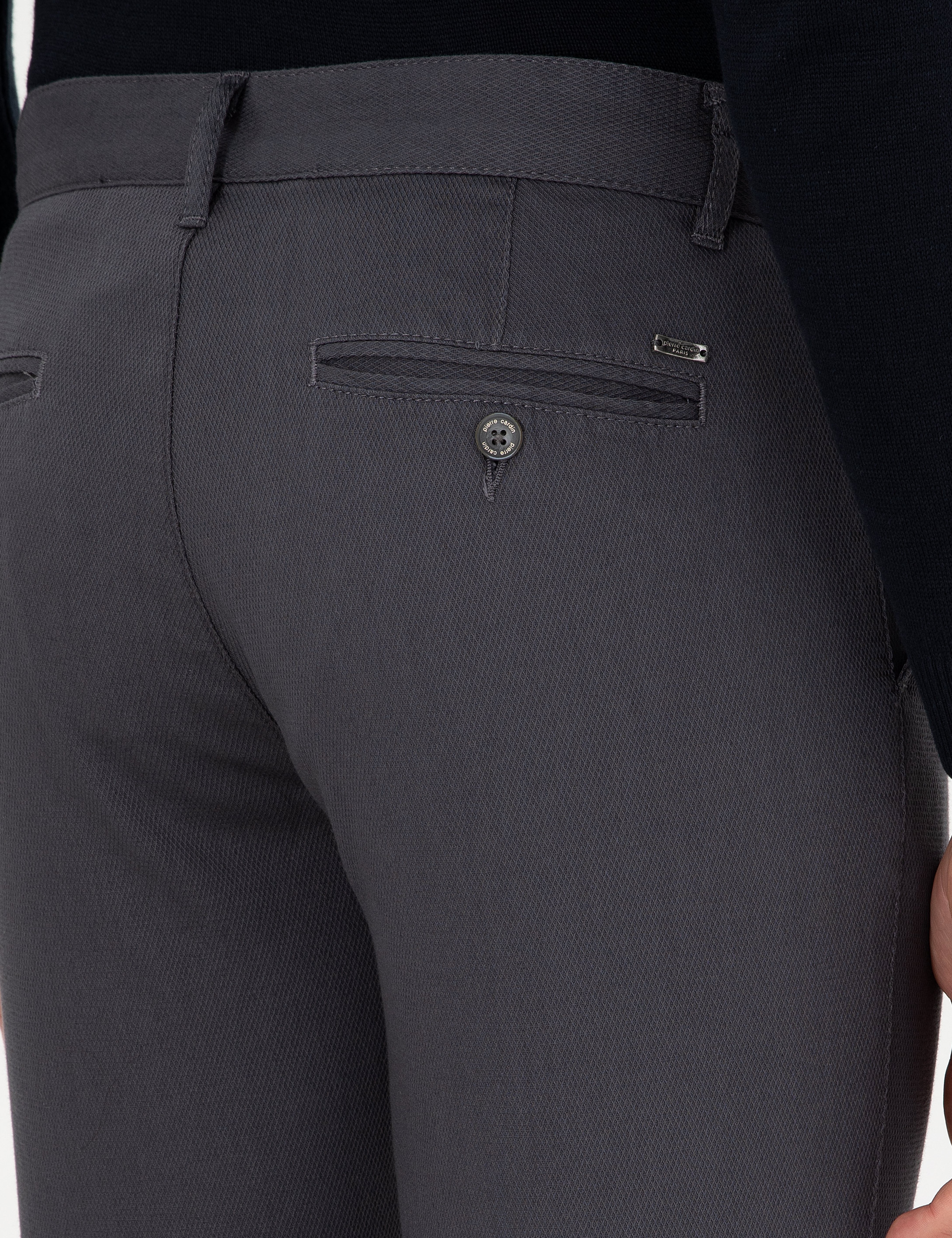 Antrasit Slim Fit Kanvas Pantolon