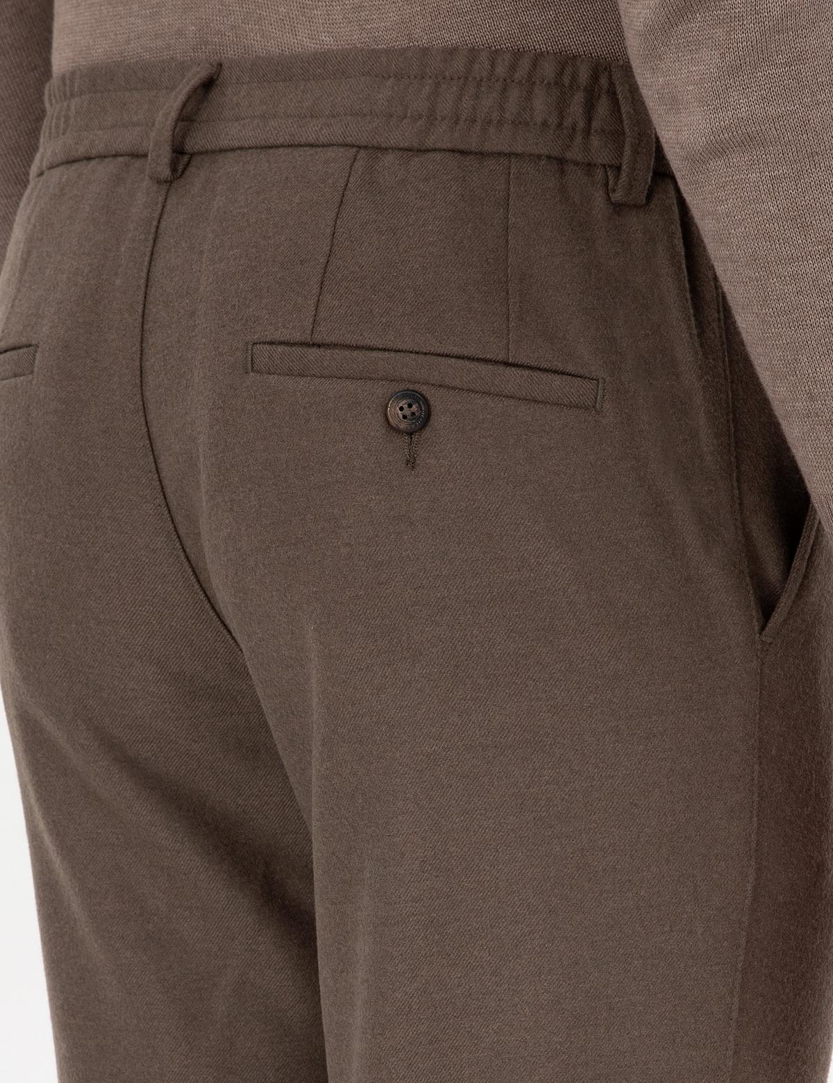 Kahverengi Ex. Slim Fit Kumaş Pantolon - 50297517047