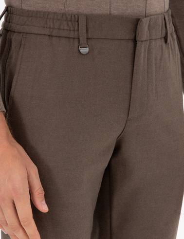 Kahverengi Ex. Slim Fit Kumaş Pantolon