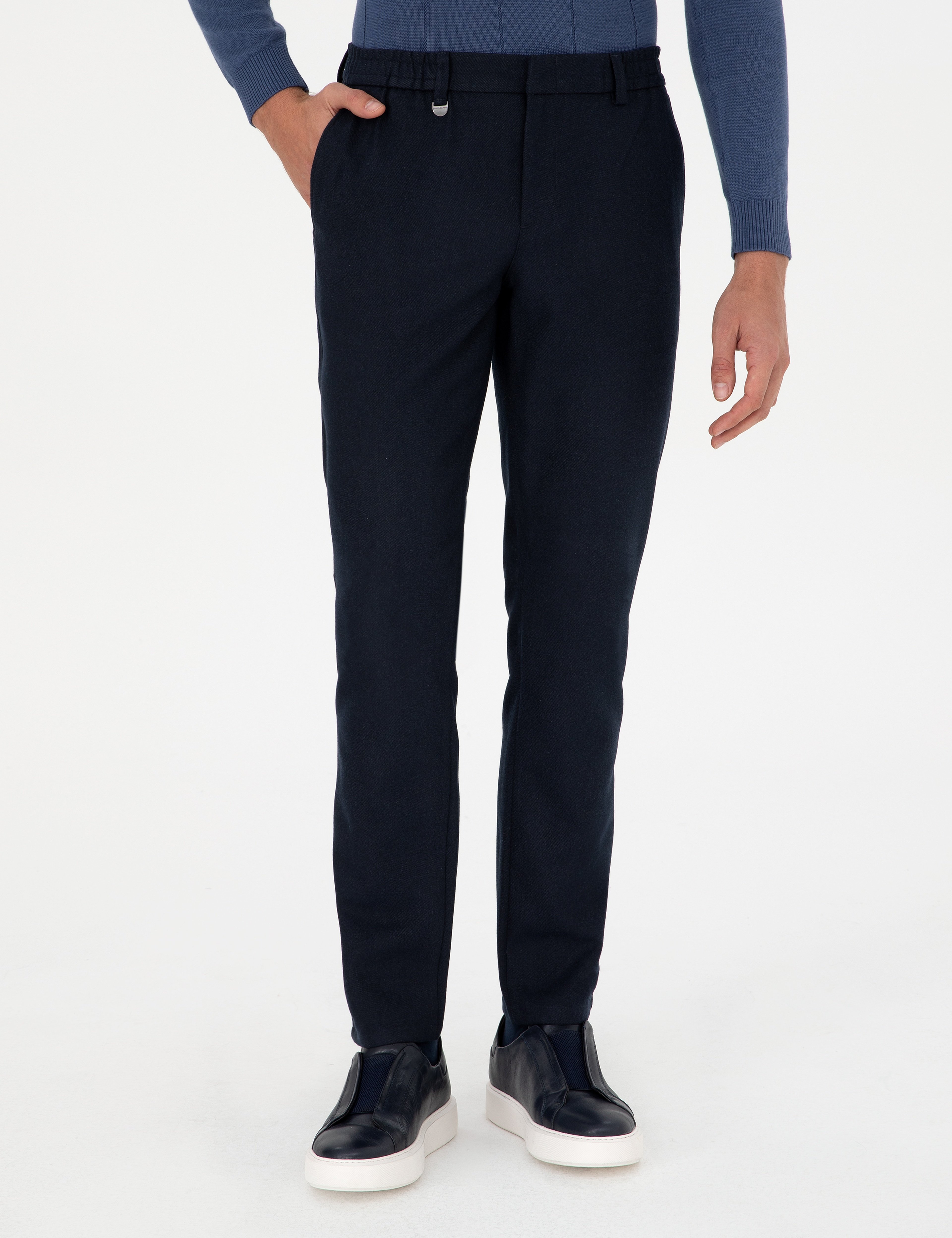 Lacivert Ex. Slim Fit Kumaş Pantolon - Image 2
