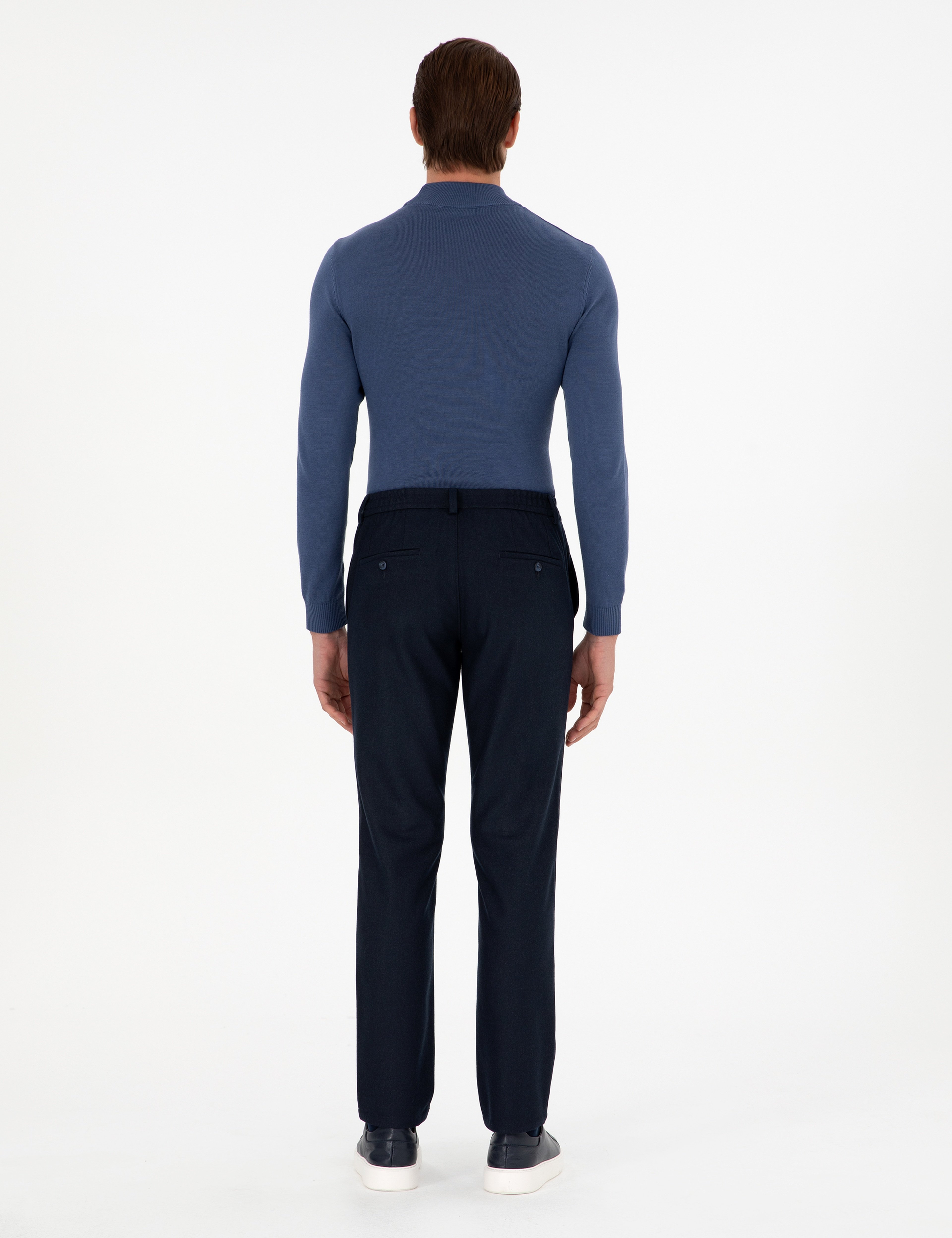 Lacivert Ex. Slim Fit Kumaş Pantolon - Image 4