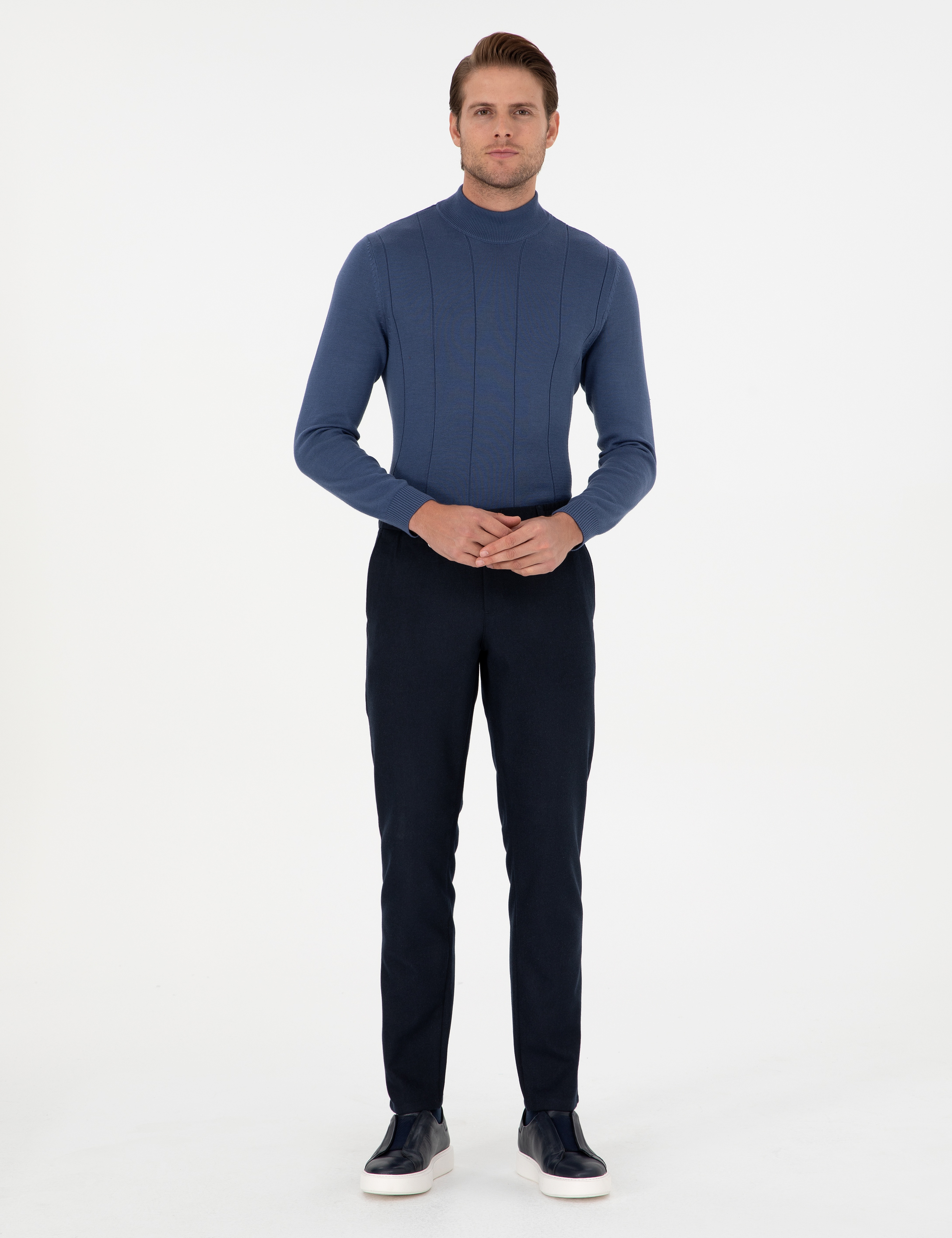 Lacivert Ex. Slim Fit Kumaş Pantolon - Image 3