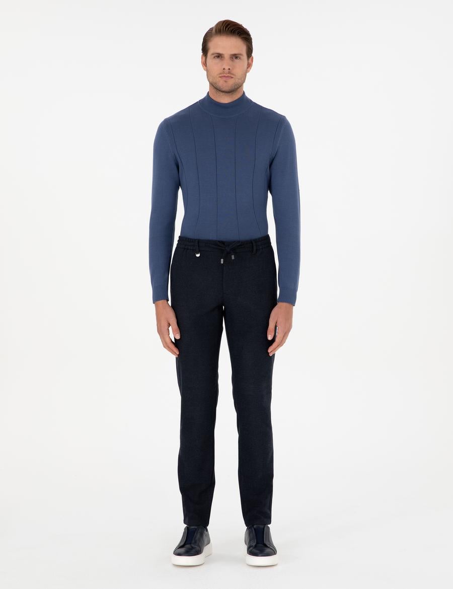 Lacivert Ex. Slim Fit Kumaş Pantolon