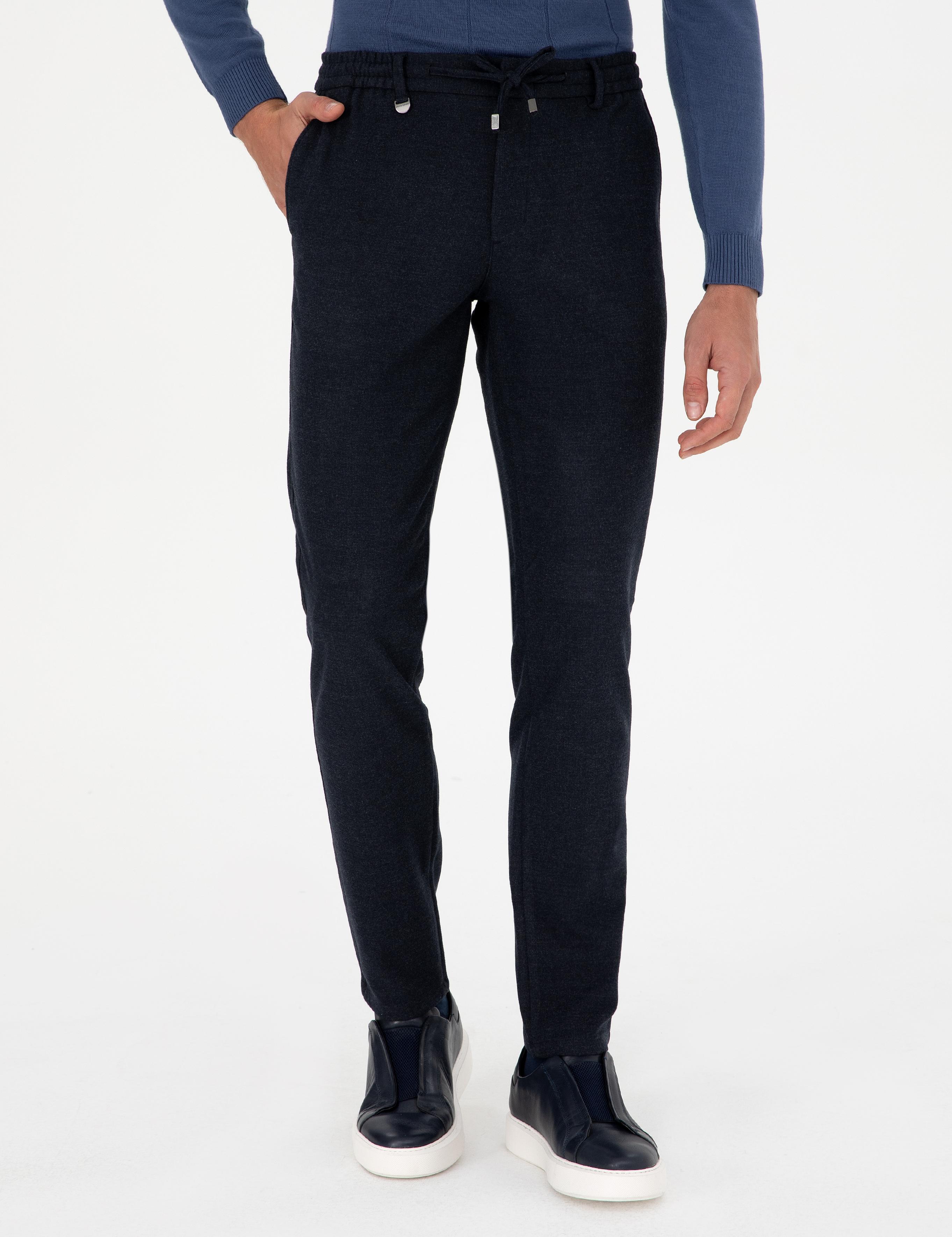 Lacivert Ex. Slim Fit Kumaş Pantolon