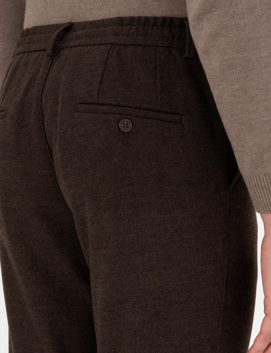 Kahverengi Ex. Slim Fit Kumaş Pantolon