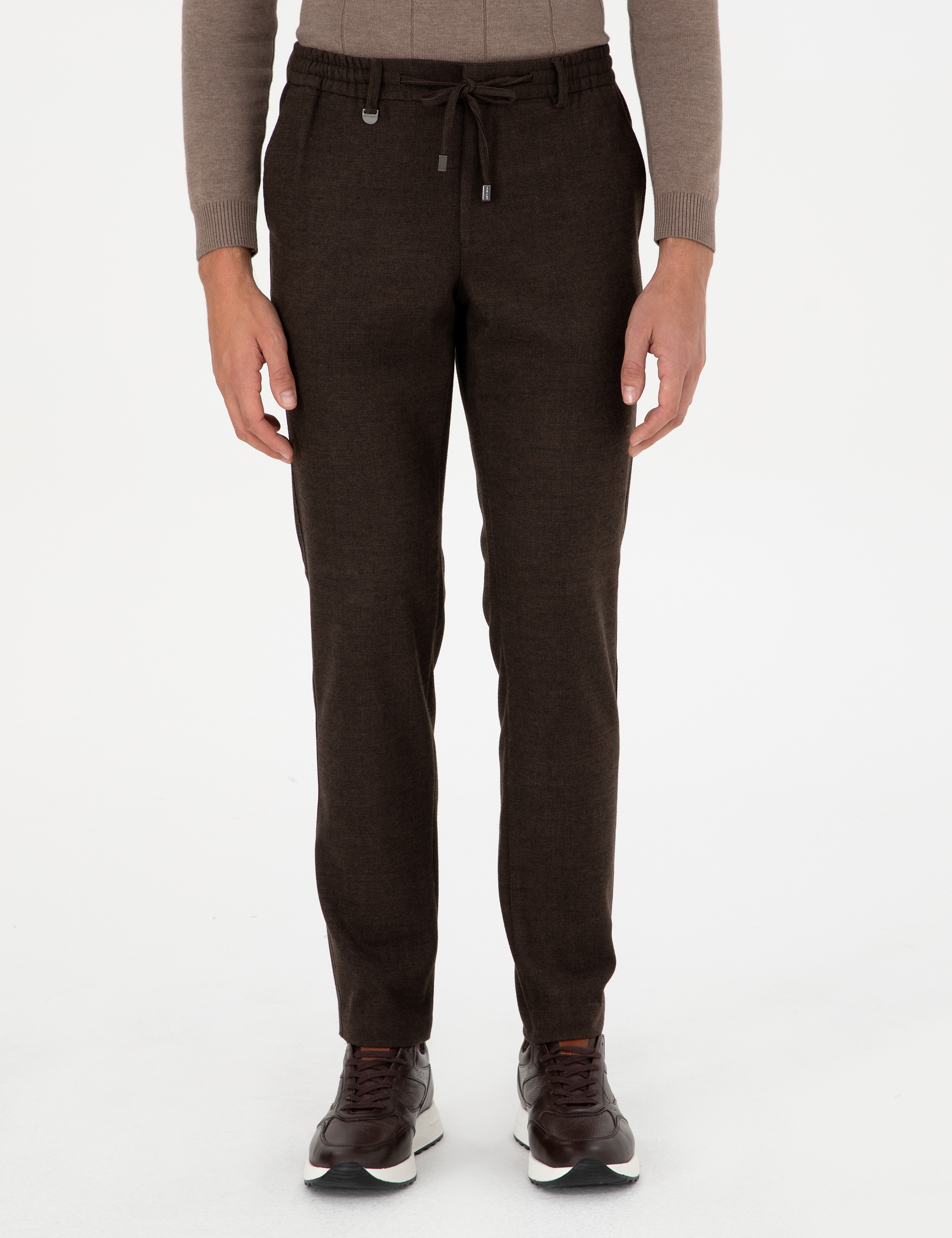 Kahverengi Ex. Slim Fit Kumaş Pantolon - Image 2