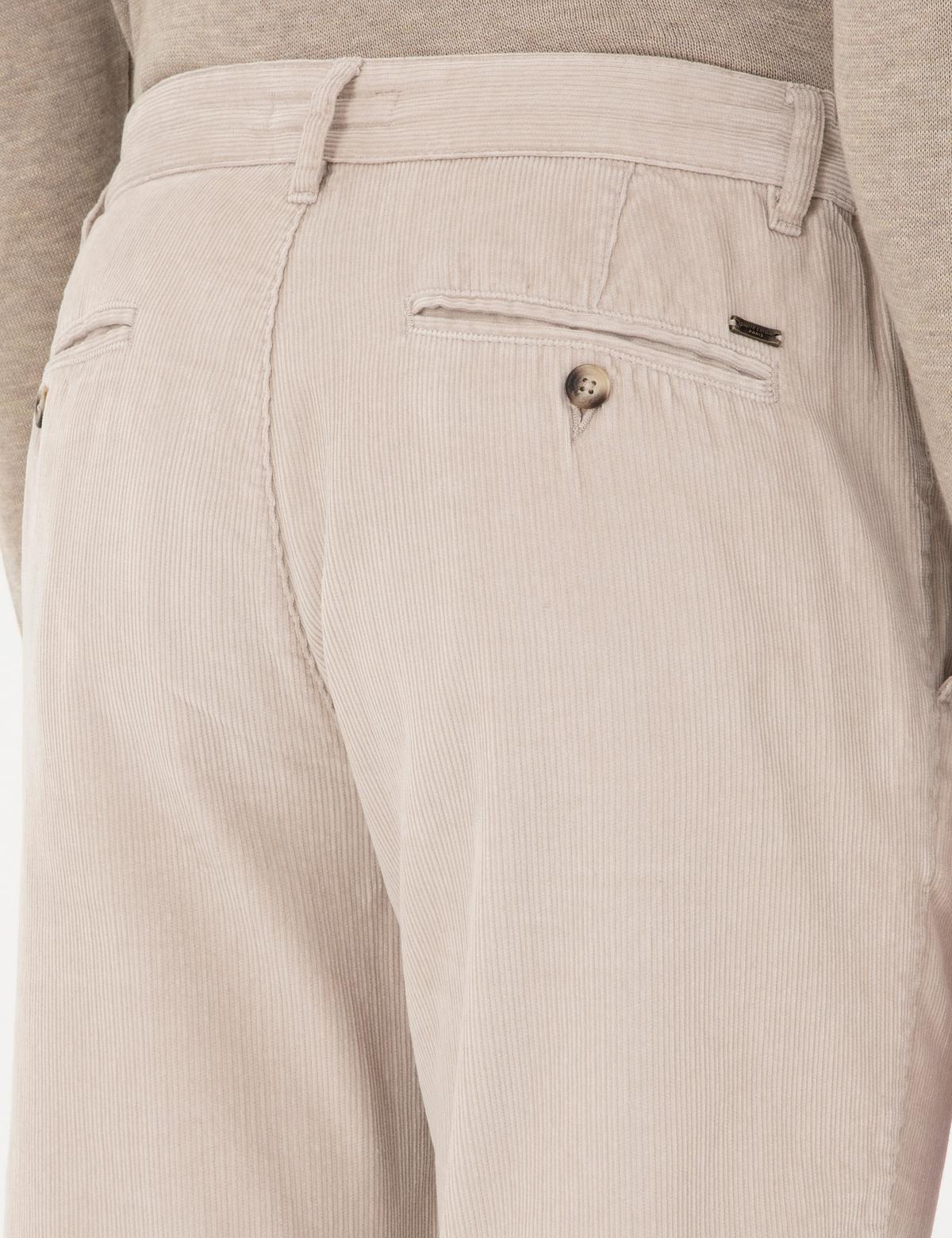 Bej Carrot Fit Kadife Kanvas Pantolon - 50295927034