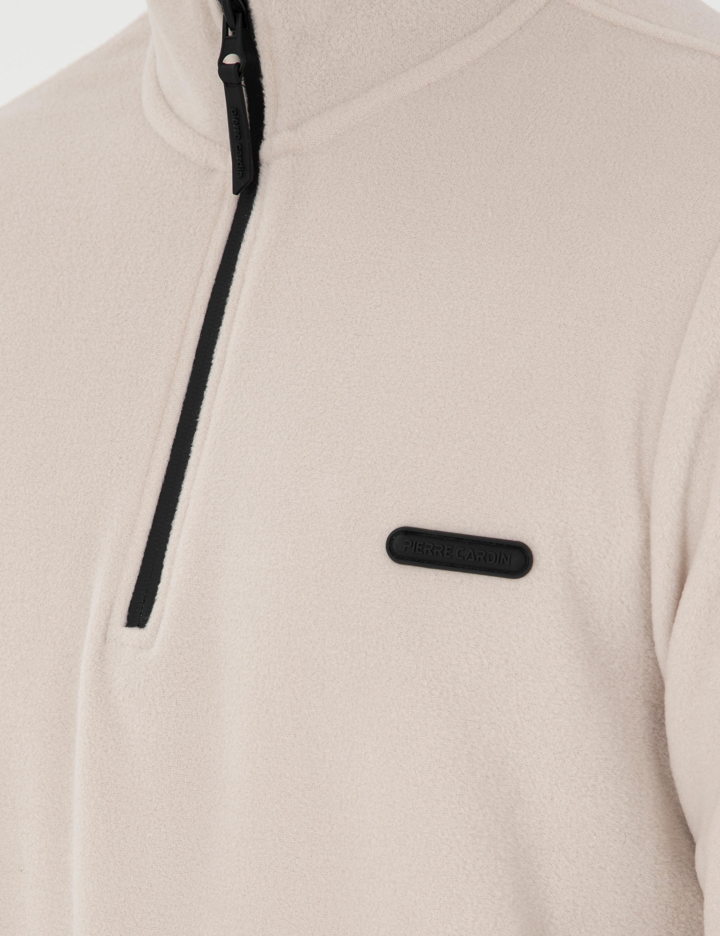 Taş Regular Fit Yarım Fermuarlı Polar Sweatshirt