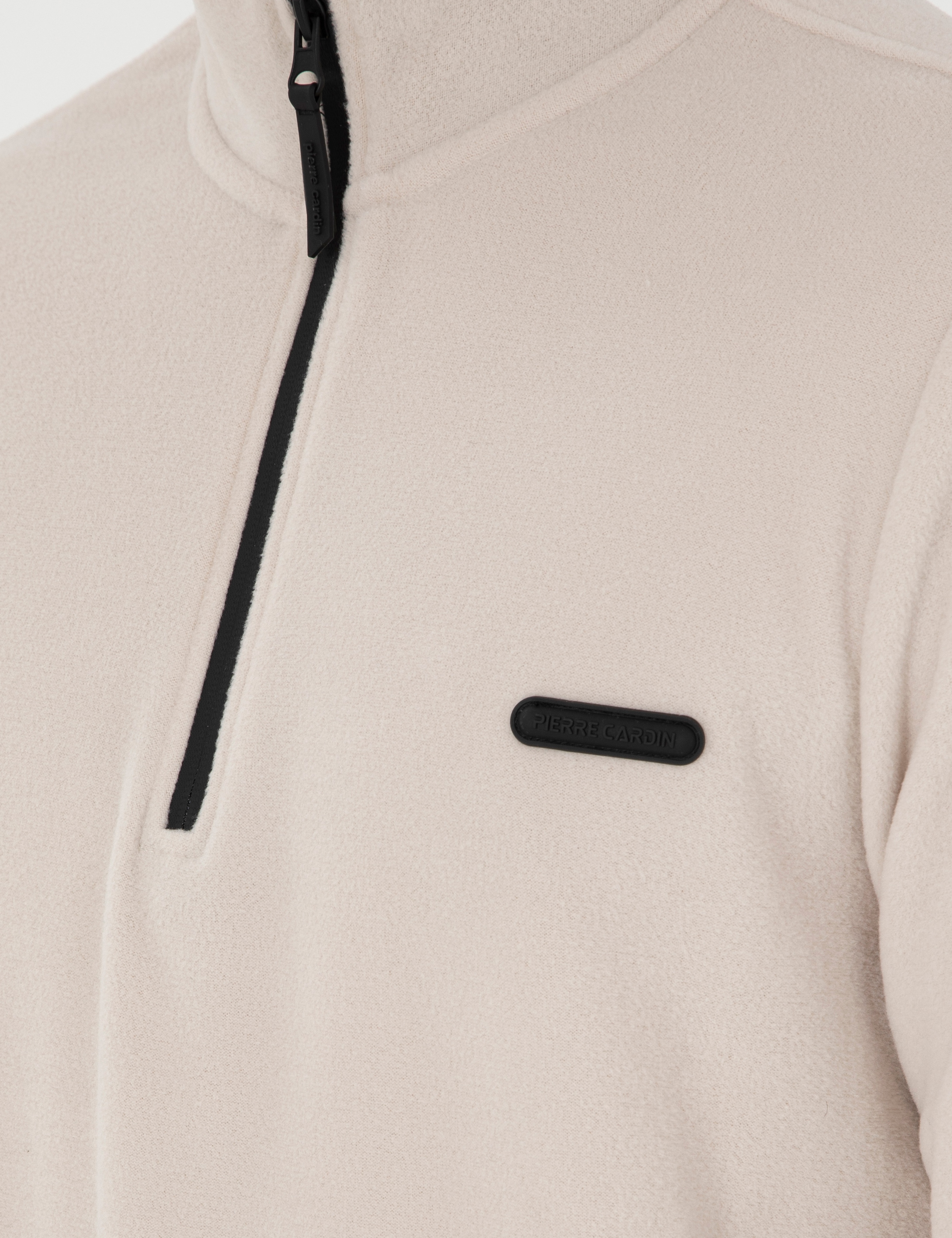 Taş Regular Fit Yarım Fermuarlı Polar Sweatshirt