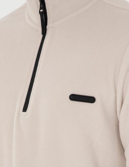 Taş Regular Fit Yarım Fermuarlı Polar Sweatshirt - 50298973053