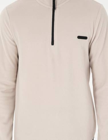 Taş Regular Fit Yarım Fermuarlı Polar Sweatshirt