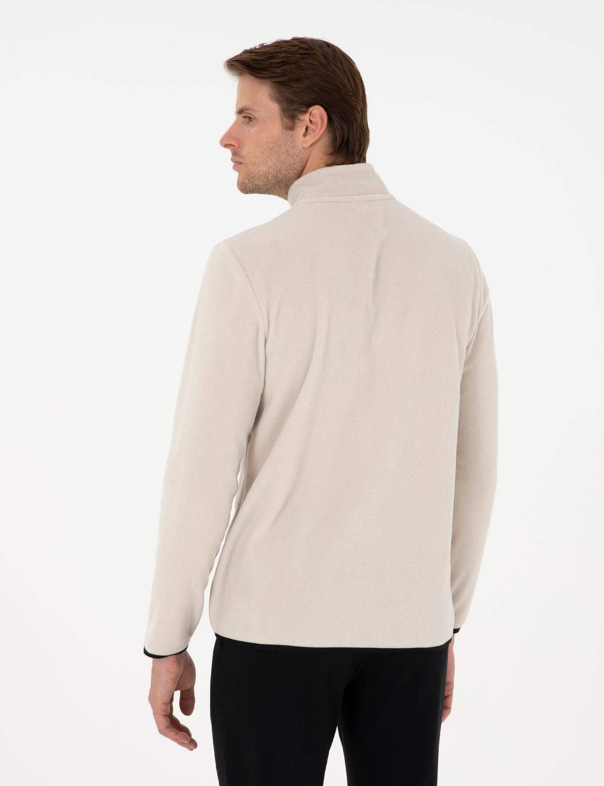 Taş Regular Fit Yarım Fermuarlı Polar Sweatshirt - 50298973053