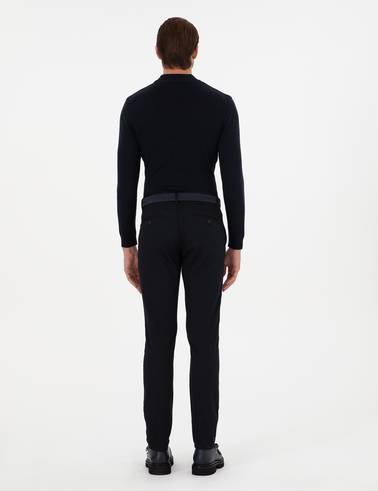 Siyah Slim Fit Kanvas Pantolon
